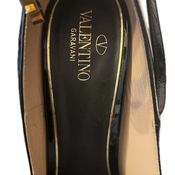 Valentino Garavani Black Platform Shoes with Chunky Heel - Picture 3 of 14